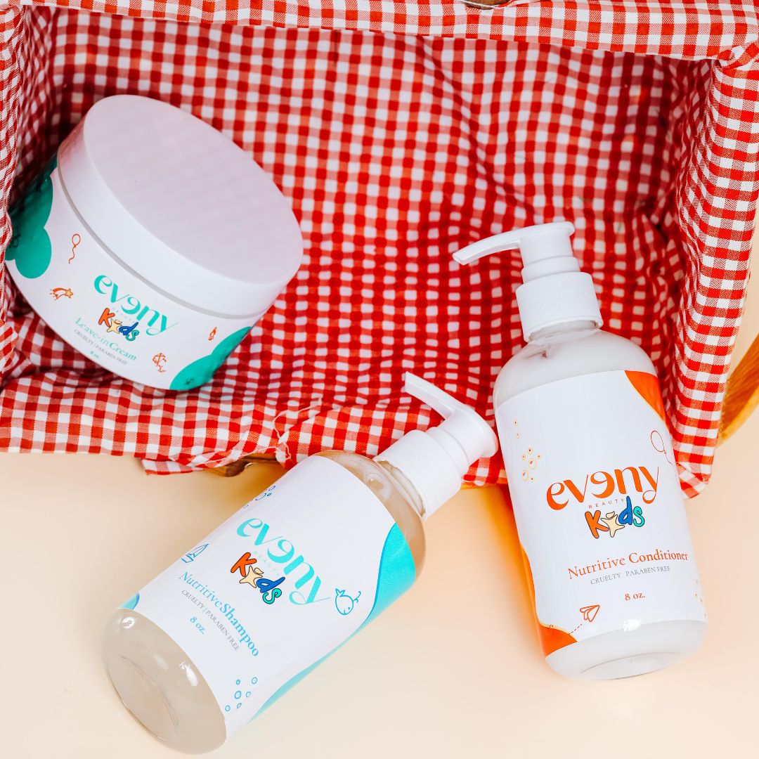 Eveny Beauty Kids Trio by Elijah – Gentle Shampoo, Conditioner & Leave-In for Children 3+