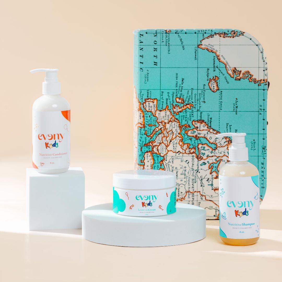 Eveny Beauty Kids Trio by Elijah – Gentle Shampoo, Conditioner & Leave-In for Children 3+