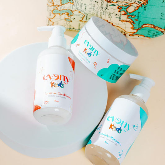 Eveny Beauty Kids Trio by Elijah – Gentle Shampoo, Conditioner & Leave-In for Children 3+